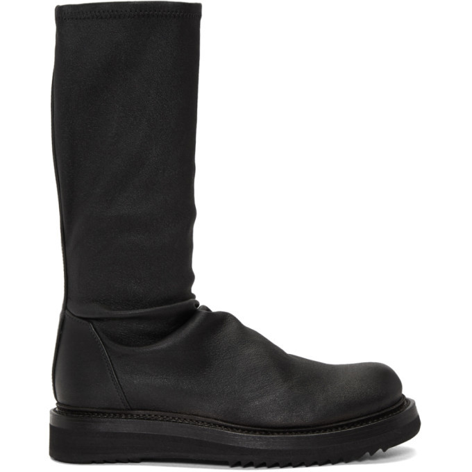 Rick Owens Black Sock Creeper Boots Rick Owens