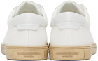 Saint Laurent White Organic Canvas Andy Sneakers