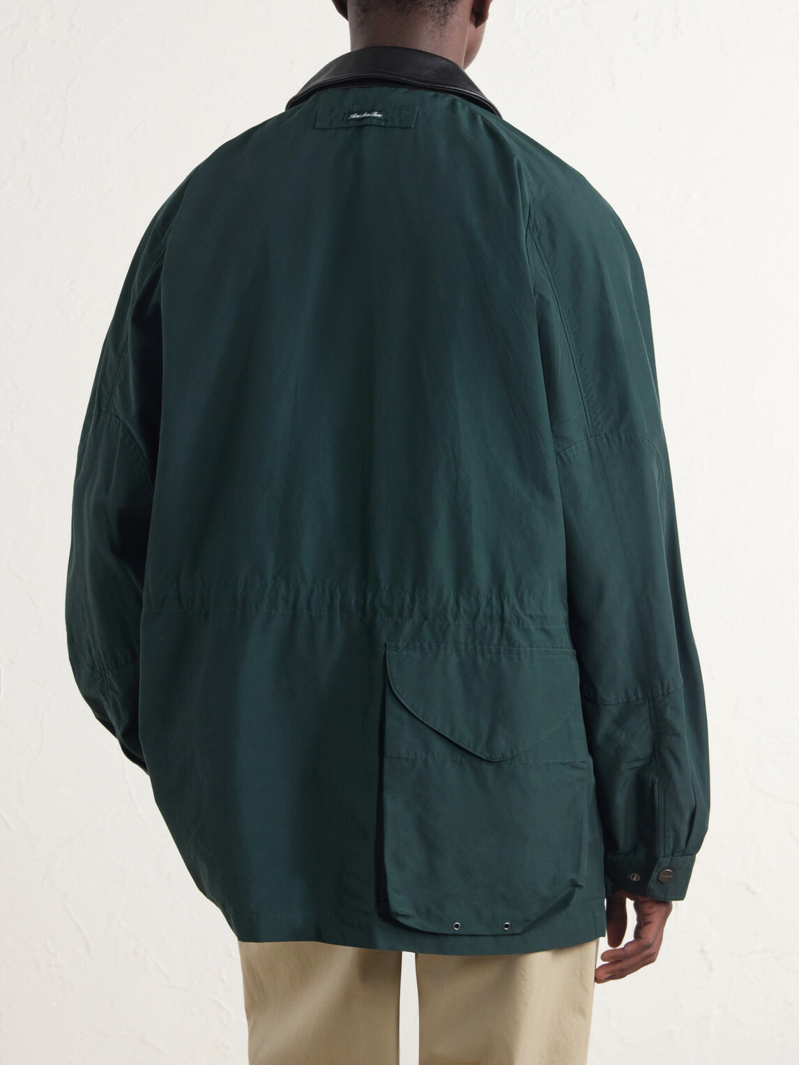 Aimé Leon Dore - Leather-Trimmed Cotton-Blend Jacket - Green
