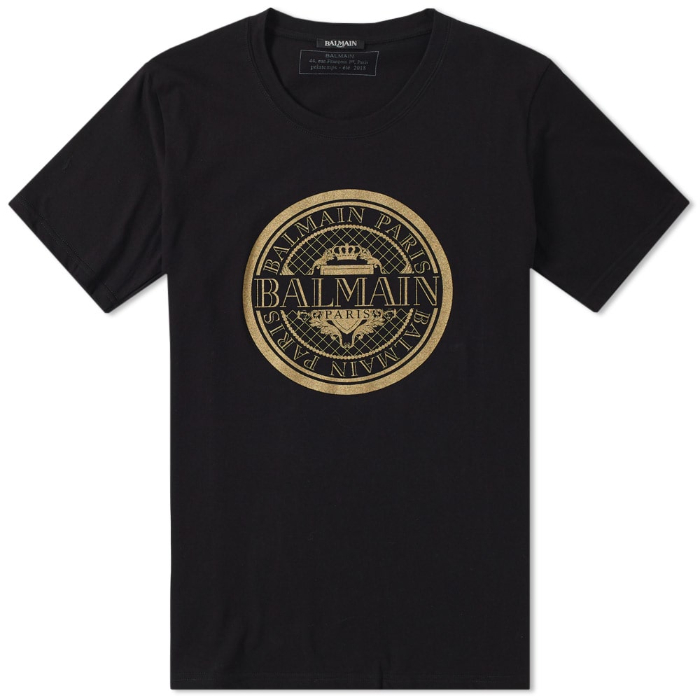 Balmain Gold Circle Logo Tee Balmain