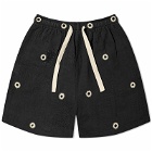 Kartik Research Men's Mirror Drawstring Shorts in Black