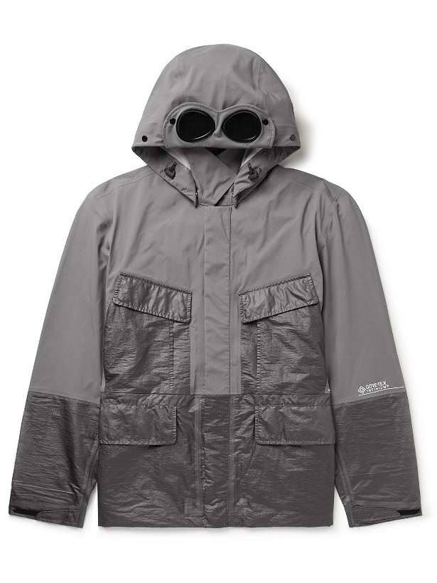 Photo: C.P. Company - Goggle-Detailed GORE-TEX INFINIUM Hooded Jacket - Gray