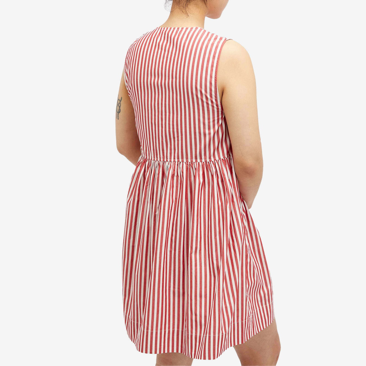 GANNI Women's Mini Bow Tie Dress in Barbados Cherry