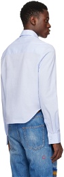 Marni Blue Cropped Long Sleeve Shirt