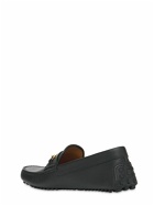 GUCCI - 10mm Web Leather Driver Loafers