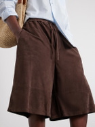 LOEWE - Paula's Ibiza Suede Casual Shorts - Brown