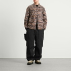 Taion Men's Down Coach Jacket in Black/Gold Tiger Camo