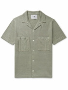 NN07 - Henry 6565 Camp-Collar Linen Shirt - Green