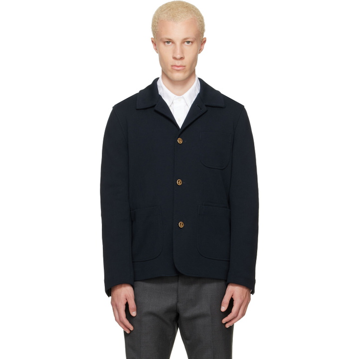 Photo: Thom Browne Navy Car Jacket