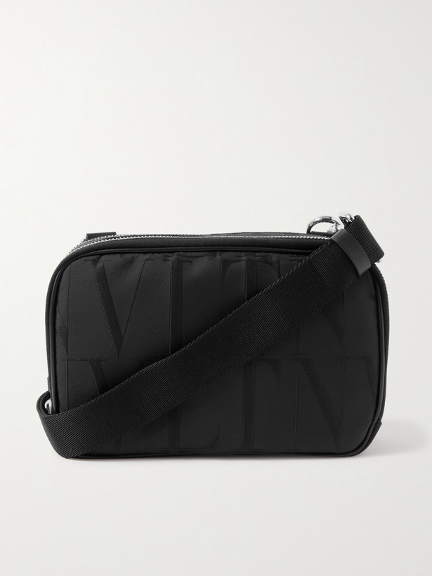 Photo: VALENTINO - Valentino Garavani Logo-Jacquard Nylon Camera Bag - Black