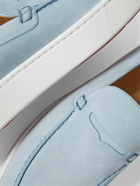 Christian Louboutin - Paqueboat Suede Boat Shoes - Blue