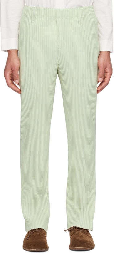 Photo: HOMME PLISSÉ ISSEY MIYAKE Green Tailored Pleats 1 Trousers
