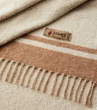 The House of Lyria Fringed silk and cashmere-blend blanket