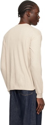 AURALEE Beige Seamless Long Sleeve T-Shirt