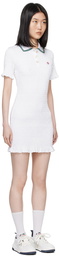 Casablanca White Shirred Minidress