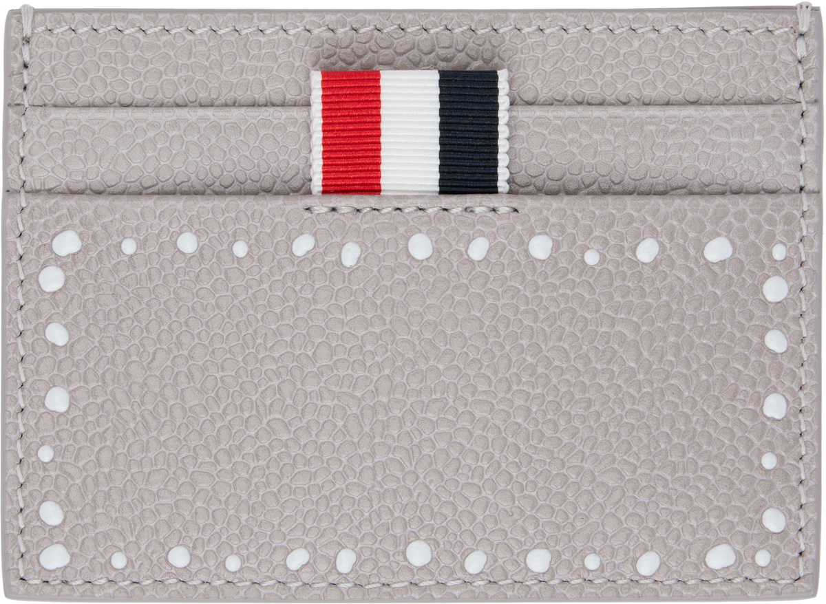 Thom Browne Gray Holiday Hector Card Holder