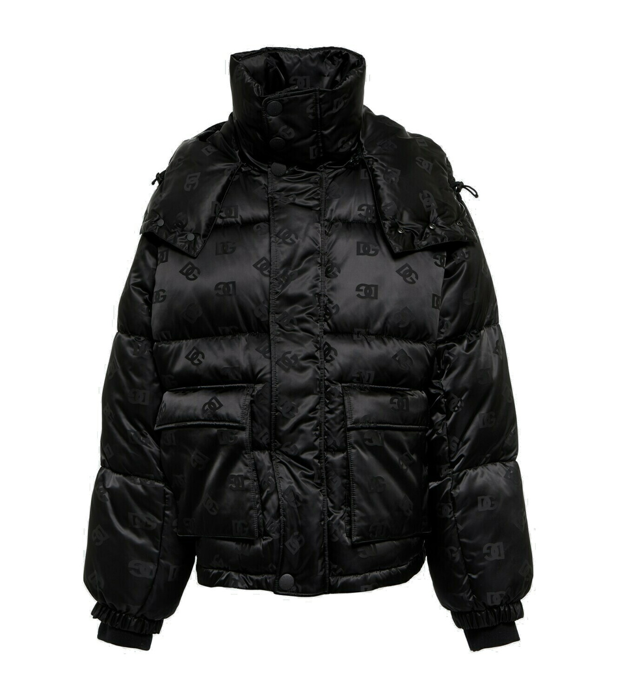 ジャケット・アウター DOLCE&GABBANA puffer jacket black Long nylon down jacket with logo tag in Black for Boys