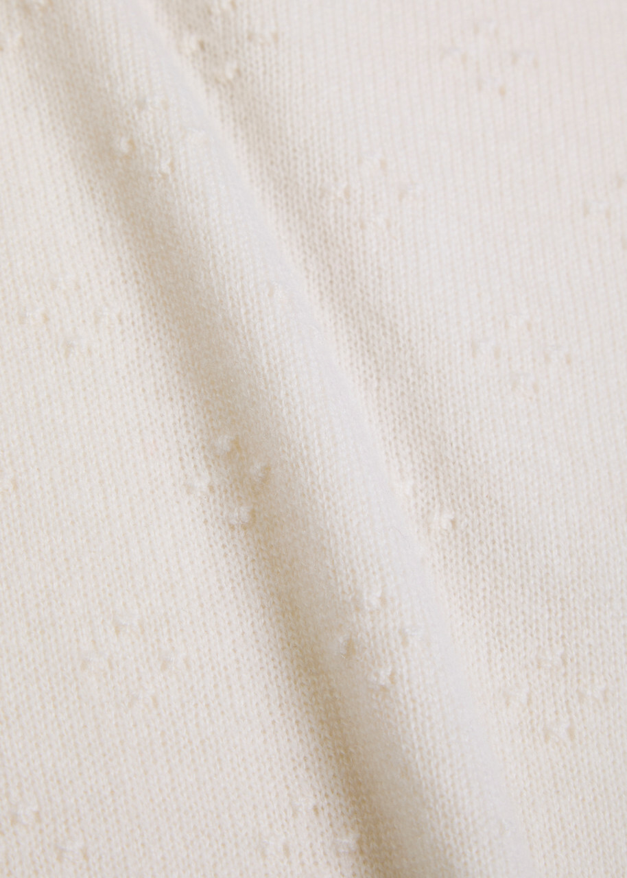 Guest In Residence Compass Textured Knit Cashmere T-shirt Beige
