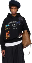 Khoki Black Multi Embodied-Design Hoodie