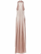 MAX MARA - Hoyo Sleeveless Silk Satin Long Dress