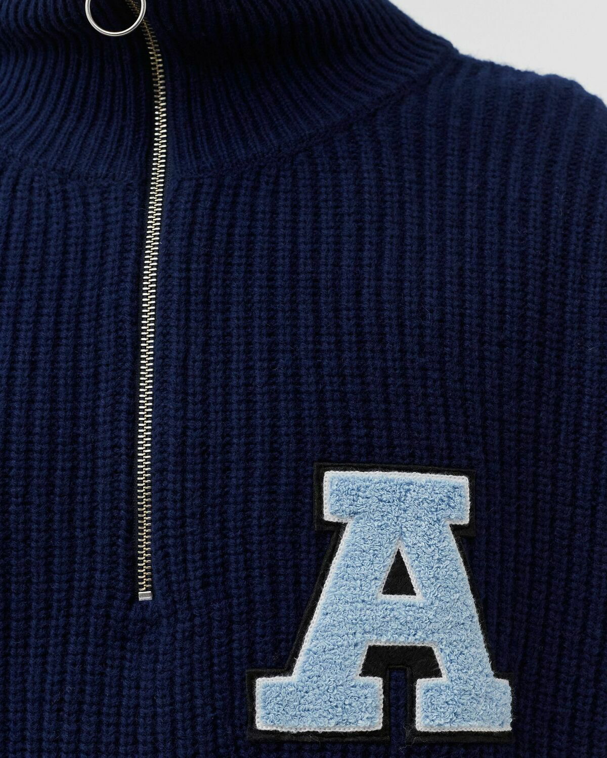 Axel Arigato Team Halfzip Sweater Blue Mens Pullovers