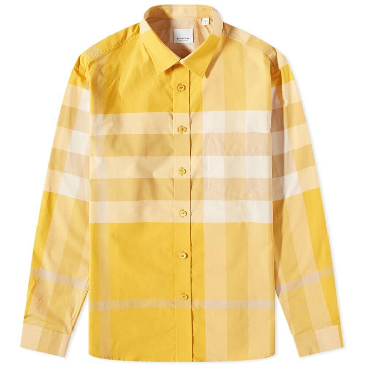 Photo: Burberry Men's Somerton Check Shirt in Marigold Ip Check