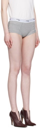 HommeGirls Gray Ribbed Jersey Boy Briefs