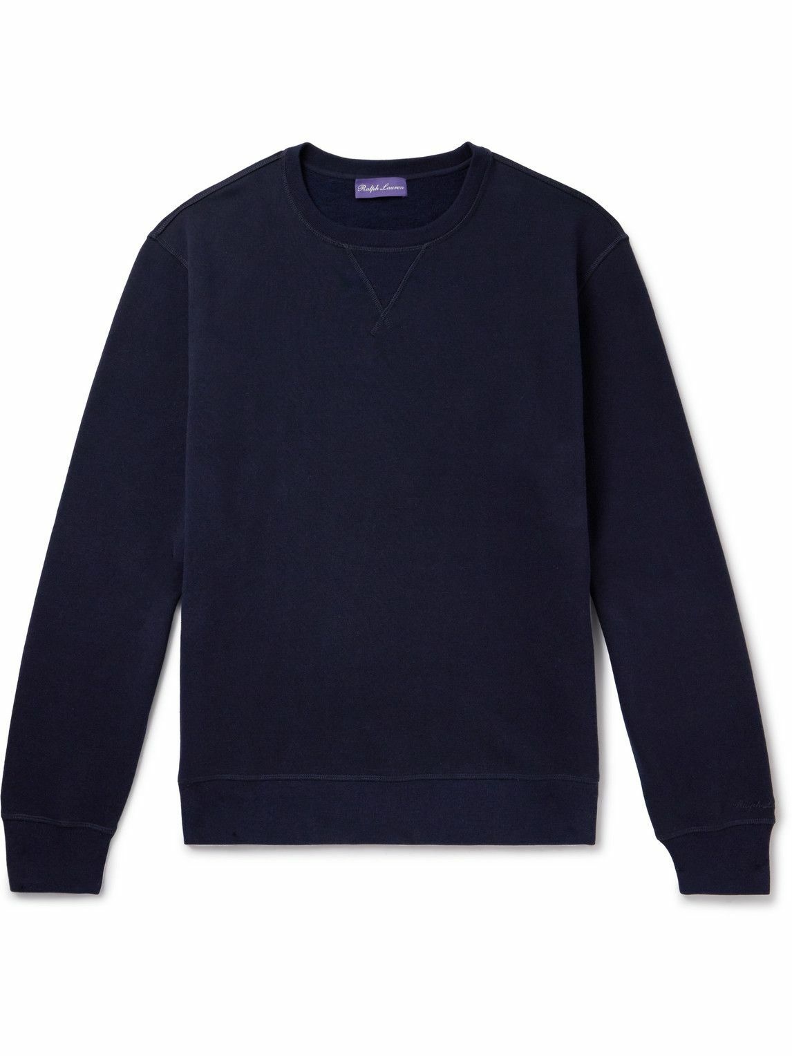 Photo: Ralph Lauren Purple label - Cotton-Blend Jersey Sweatshirt - Blue