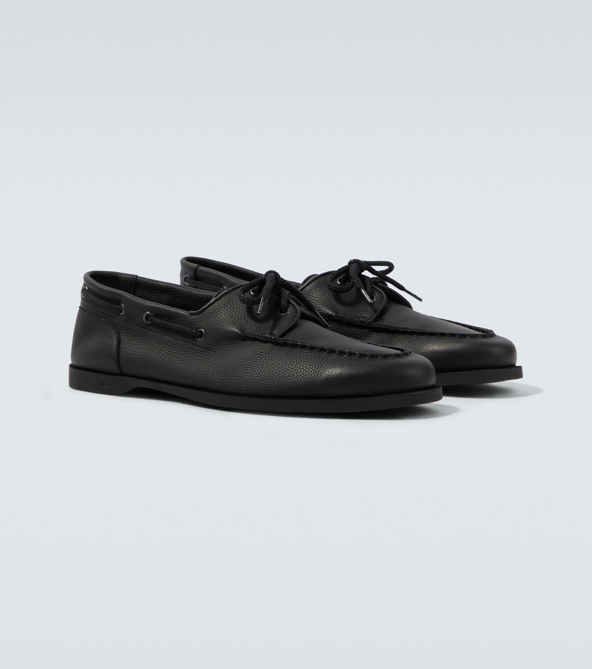 John Lobb Foil leather boat shoes