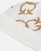 Pinko Monogram Jacquard Beanie Cream/Beige