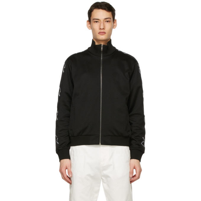 Photo: Givenchy Black Refracted Zip-Up Track Jacket