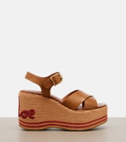 Chloé Chloé Sand leather wedge sandals