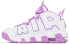 Nike Kids White & Purple Air More Uptempo Big Kids Sneakers