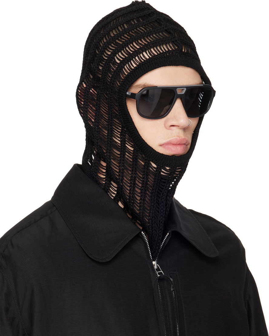 NVRFRGT Black Ribbed Balaclava