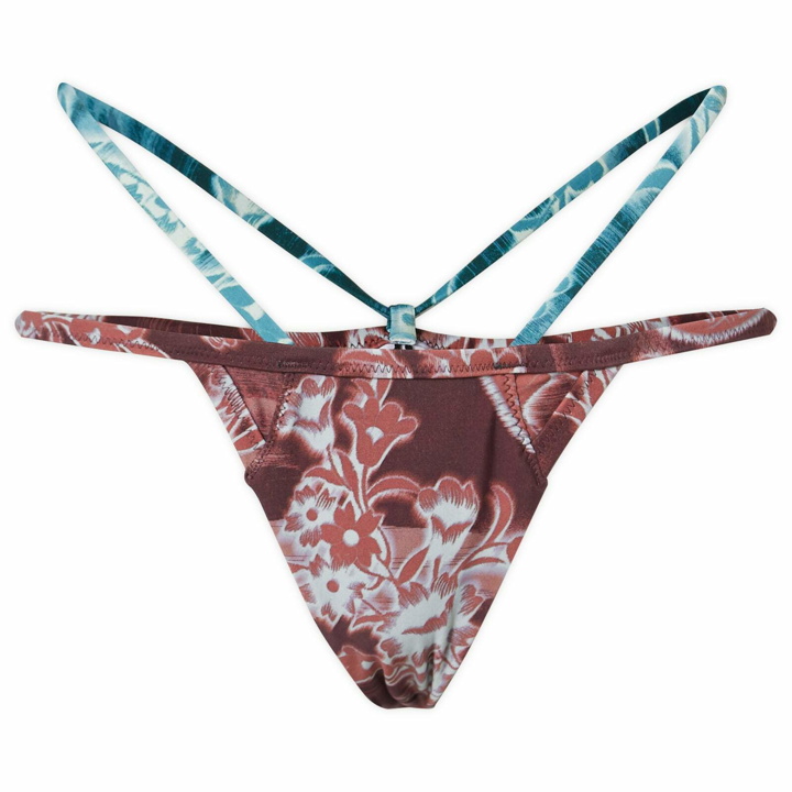 Photo: Miaou Women's Amada Swimsuit Bottom in Median Paisley Burgundy