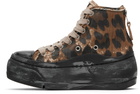 R13 Brown & Black Kurt High Top Sneakers