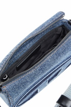 Diesel 1DR Camera Bag-Camera bag in solarised denim - Crossbody Bags - Unisex - Blue