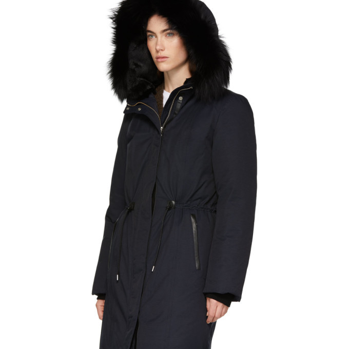 Mackage Navy and Black Enia X Down Coat