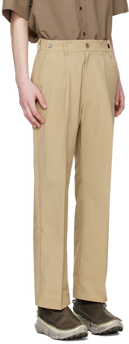 meanswhile Beige Side Zip Trousers