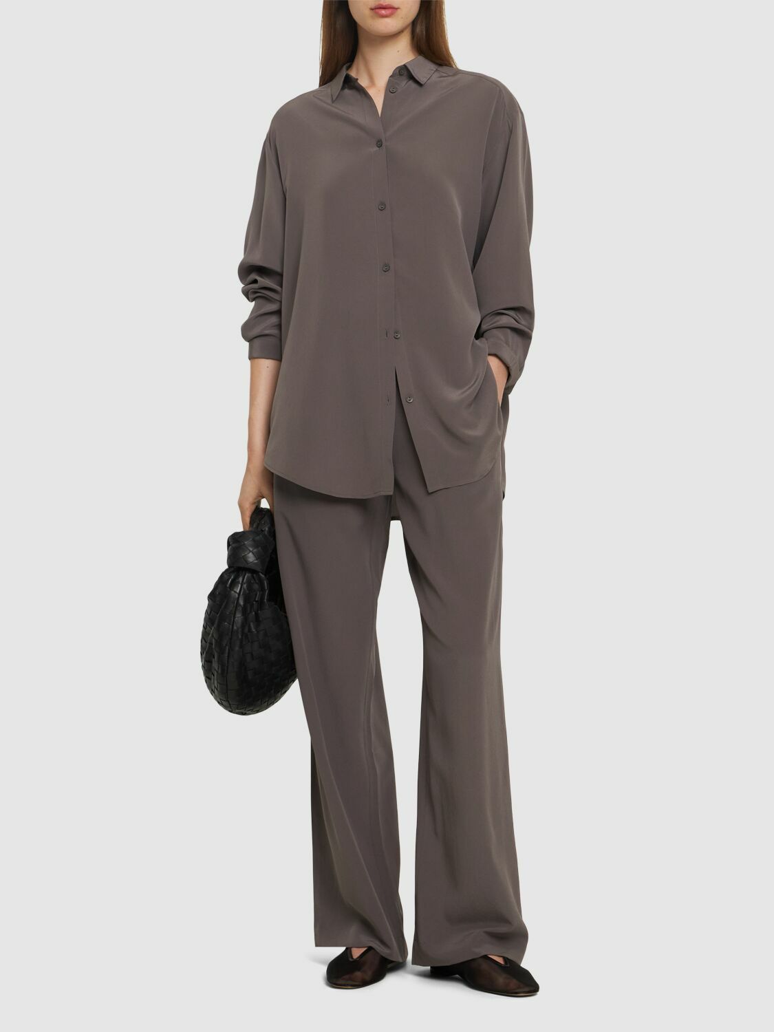 MATTEAU Silk Long Sleeve Shirt Matteau