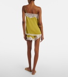 Faithfull Norden lace-trimmed satin shorts