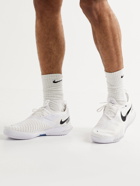 Nike Tennis - NikeCourt React Vapor NXT Rubber-Trimmed Flyweave Tennis Sneakers - White