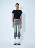 Balenciaga Cropped Distressed Denim Jeans