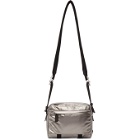 Prada Silver Metallic Messenger Bag