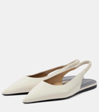 Proenza Schouler Spike leather slingback flats