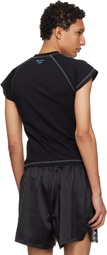 Martine Rose Black Raglan Shrunken T-shirt
