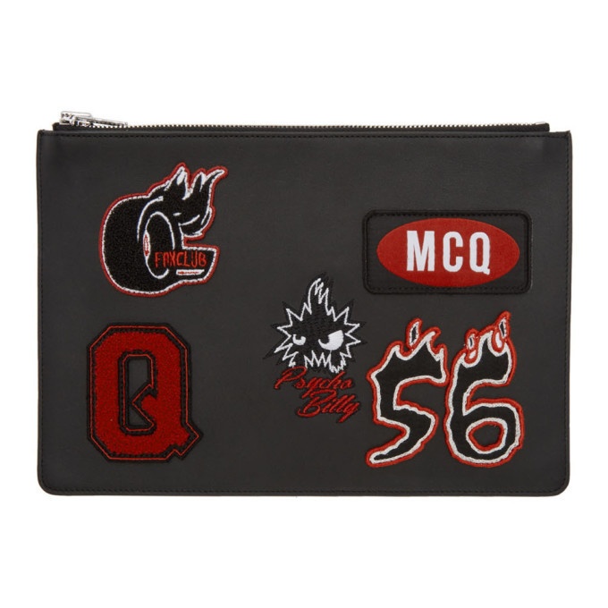Photo: McQ Alexander McQueen Black Varsity Badge Tablet Pouch