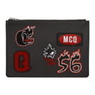 McQ Alexander McQueen Black Varsity Badge Tablet Pouch