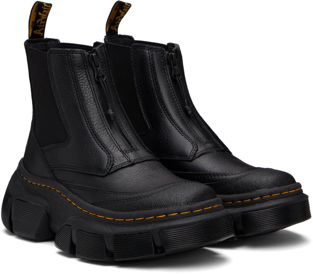 Dr. Martens Black DMXL Zip Leather Chelsea Boots