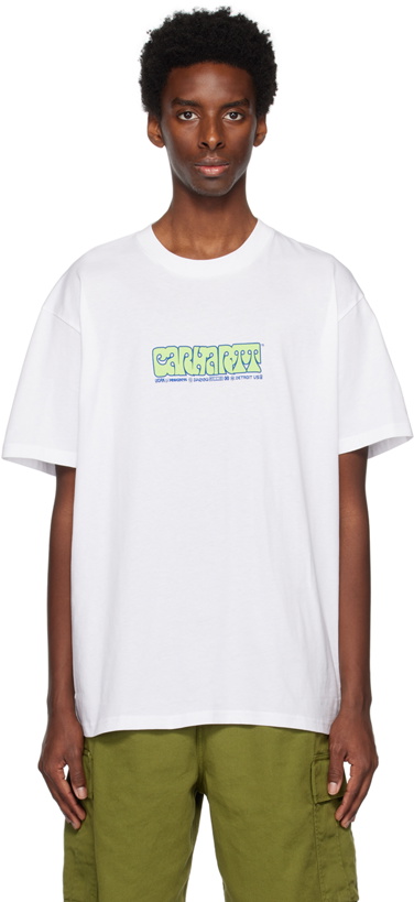 Photo: Carhartt Work In Progress White Heat Script T-Shirt